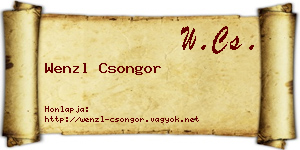Wenzl Csongor névjegykártya